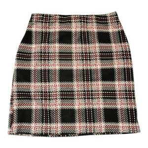 Plaid Black and Red Women's Skirt